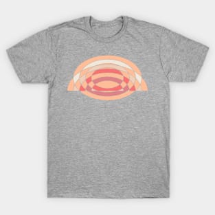 Minimal Geometric Line Art Peach Fuzz T-Shirt